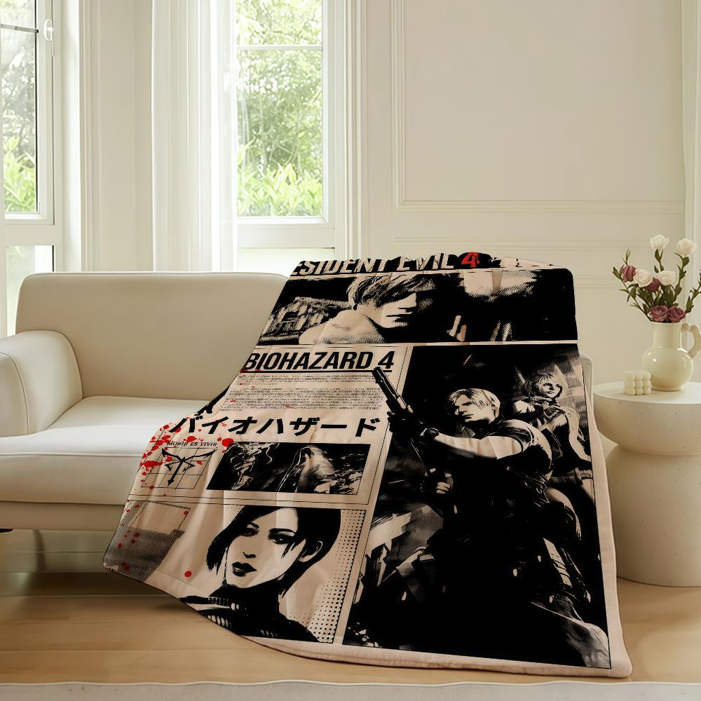 Adventure game R residents E evil Blanket For Sofa Office Bed Plane Travel Sleep Read Relax Camping Soft And Warm