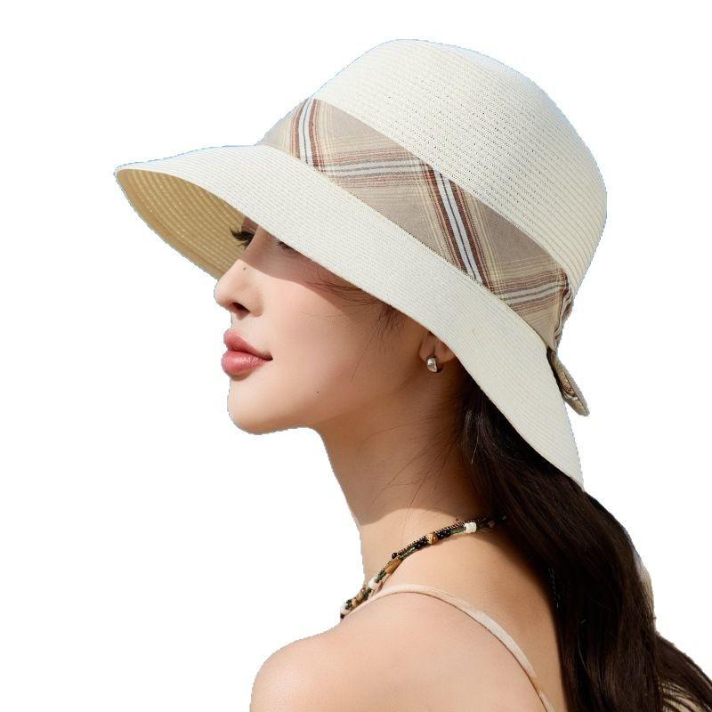 Wind Beach Shade Straw Hat Women'S Outdoor Seaside Fashion Versatile Sun Hat Big Brim Bucket Hat Basin Hat