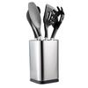 IMEEA Chopstick Holder, Cutlery Stand, Square, 17cm Tall, Stainless Steel, Silver