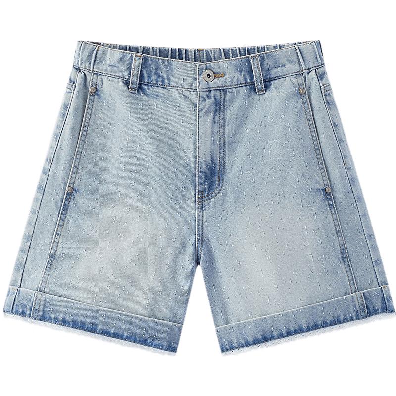 Semir Women s Cool-Feeling Denim Shorts with Lace Trim XL