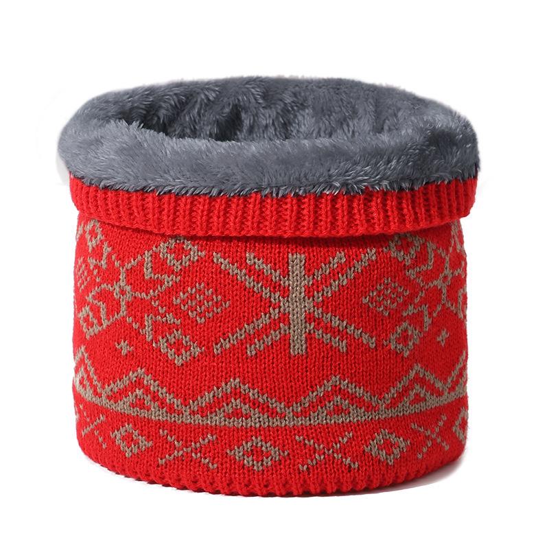 Thick Knit Fleece-Lined Snood: Winter Neck Warmer for Outdoor Cycling