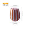 Hand Painted Colorful Striped Cocktail Goblet Water Cup Creative Red Wine Glass Set Party Wedding Barware