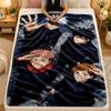 Flannel BlanketJujutsu Kaisen Warm Soft Throw Blanket for Indoor Sofa Bed Living Room Use