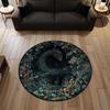 1pc Fantasy Forest Dragon Pattern Round Rug, Non-slip Floor Mat for Living Room, Bedroom, Bathroom, Holiday Home Decoration