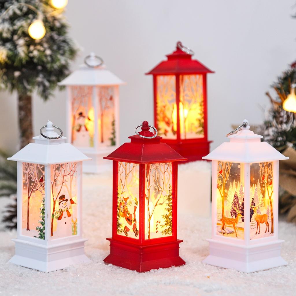 Christmas Lantern Light Ornament Merry Christmas Decorations for Home 2025 Navidad Christmas Tree Decor Xmas Gift New Year 2025