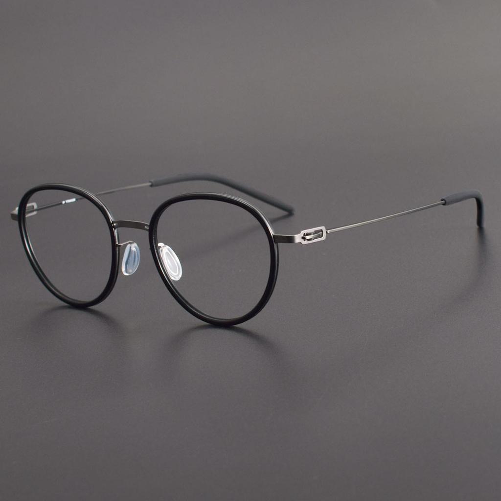 Unisex L1043 Ultra-Light Pure Titanium Glasses Frame - Minimalist Casual Style, Suitable for Prescription Lenses.