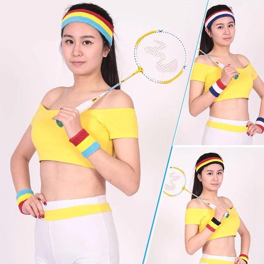 1 Set Fitness Men/Women Headband +Wristbands Sport Wristbands Wrist Support Towel Sweat Bands