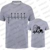 1N23456 Motorcycle Heartbeat Gear Shift Print T Shirt Motorbike Tee Print Race T-Shirt Autocycle Motorbike Speedometer T Shirt