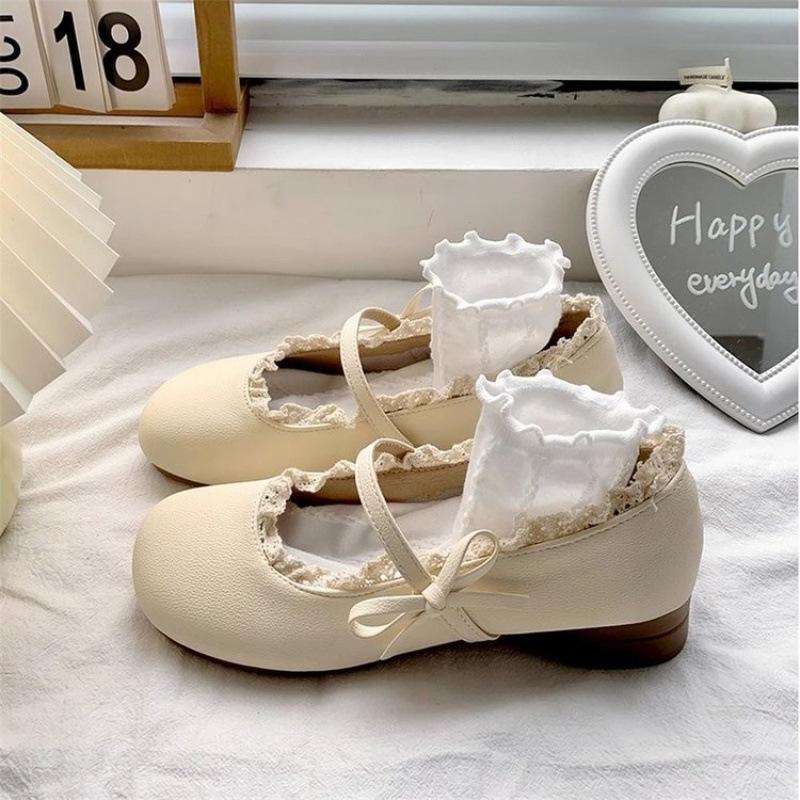 Japanische JK niedliche Schleife runder Kopf Lolita kleine Lederschuhe Damen 2025 Sommer neu mit Rock Mary Jane Schuhe