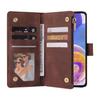 Applicable to Samsung S26 mobile phone leather case A25 retro matte multi-card zipper wallet protective case A34 skin feeling S24
