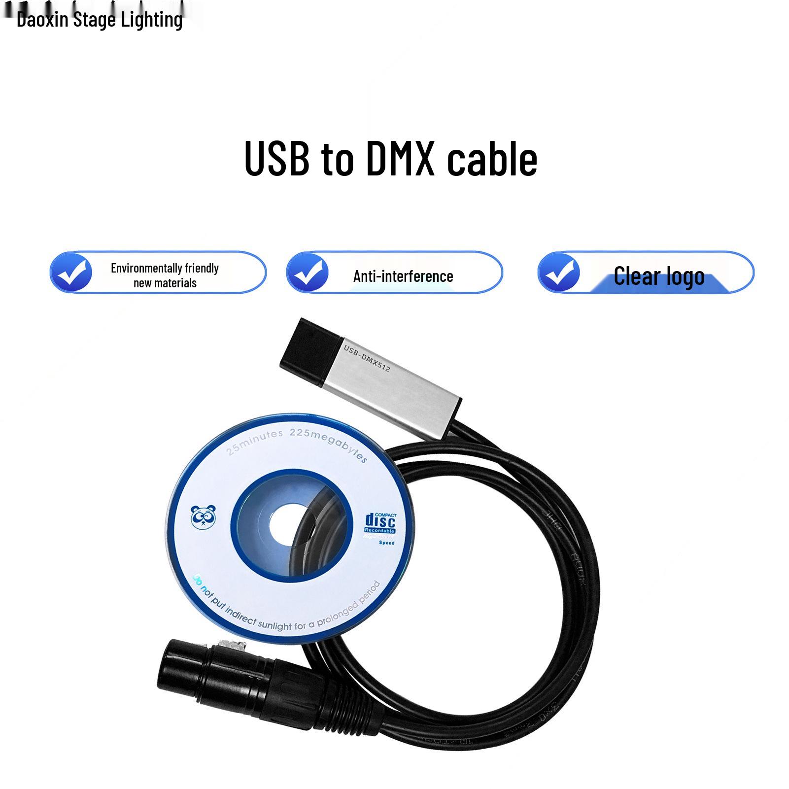 

USB на DMX512 XLR 3-контактний жіночий кабель для керування сценічним освітленням 1 Cable