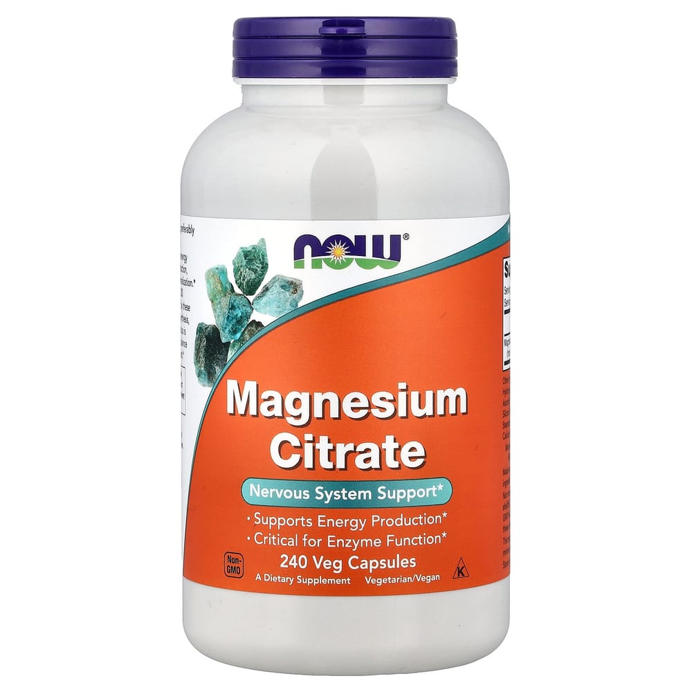 Now Foods Magnesium Citrate Veggie Capsules, 240 Count
