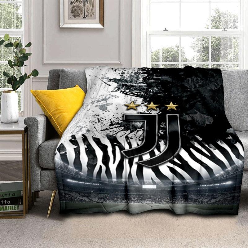 Juventus Football Club Crest Blanket Blanket Home Decor Bedroom Office Rest Blanket Machine Washable