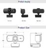 2K HD 1080p Webcam with Built-in Microphone, 4MP, Driver-Free for Live Streaming