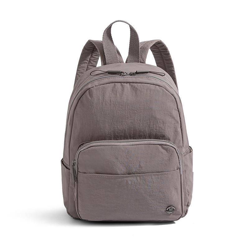 

Women s New Mini Backpack Solid Color Compact and Lightweight Multi Pocket Travel Bag Simple and Versatile Small Bag фіолетовий