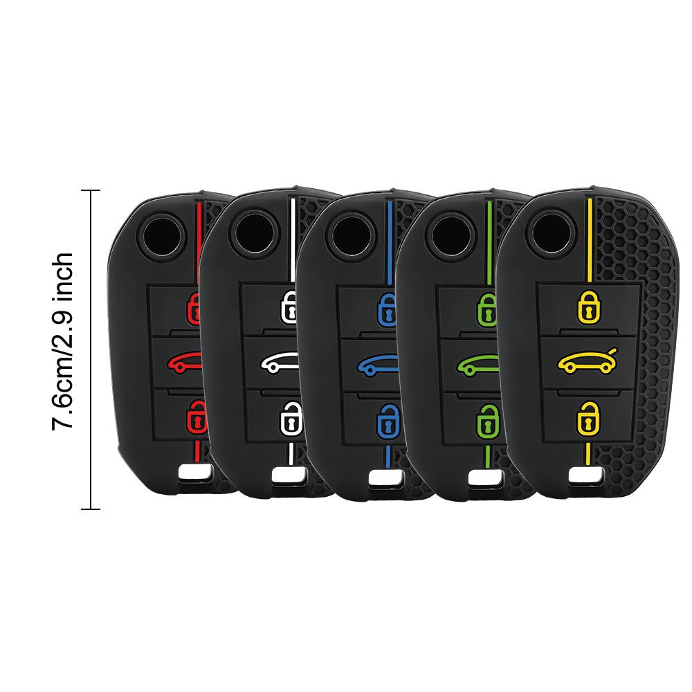 Silicone Car Key Case Cover For Citroen C5 C3 C4 C8 Berlingo For Peugeot Partner Rifter 208 308 508 407 2008 3008 3008 Expert