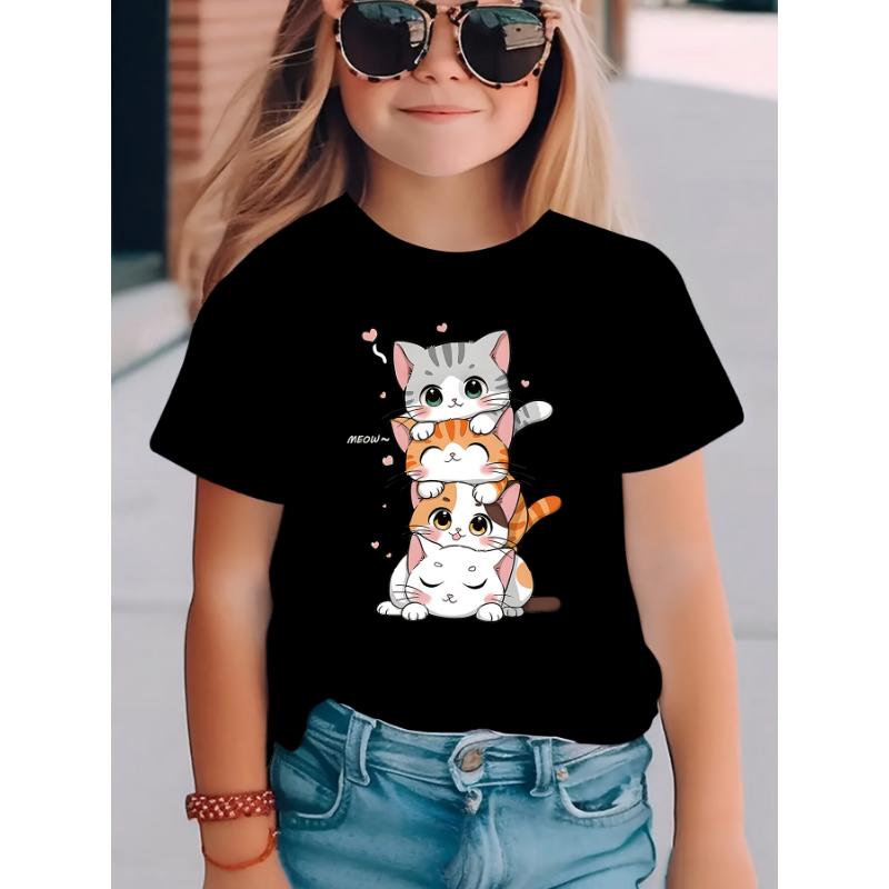 Summer Kpop Demon Saja Cartoon Print Kids T-Shirt Fashion Style Cotton Boys Girls Short Sleeve Tee Casual Kid Clothes Streetwear