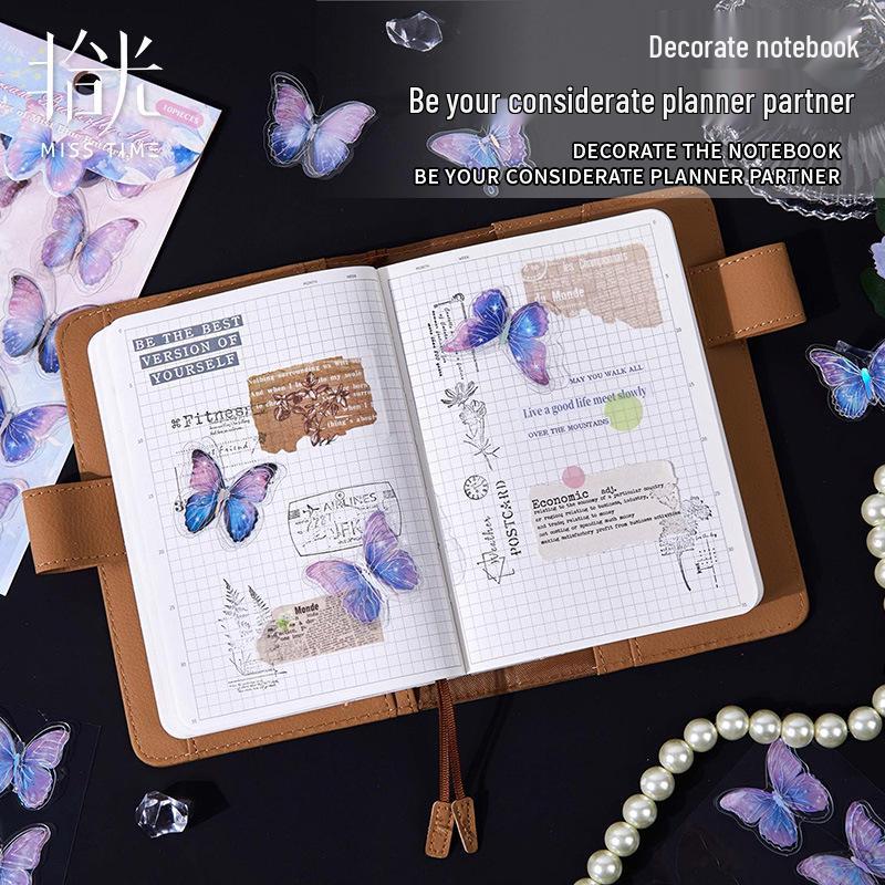 Dream Butterfly Whispers: Gold Foil 3D Butterfly Stickers for Journals & Collages - 6 Styles