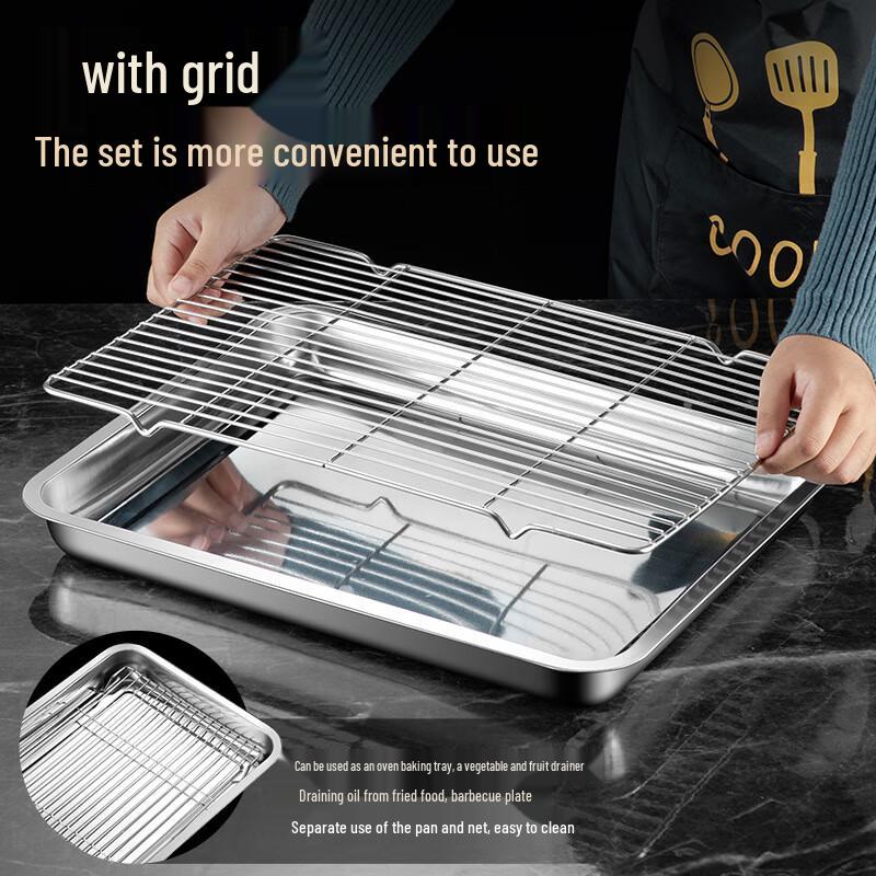 ShengJia Commercial 304 SS Draining Pan & Rack Set