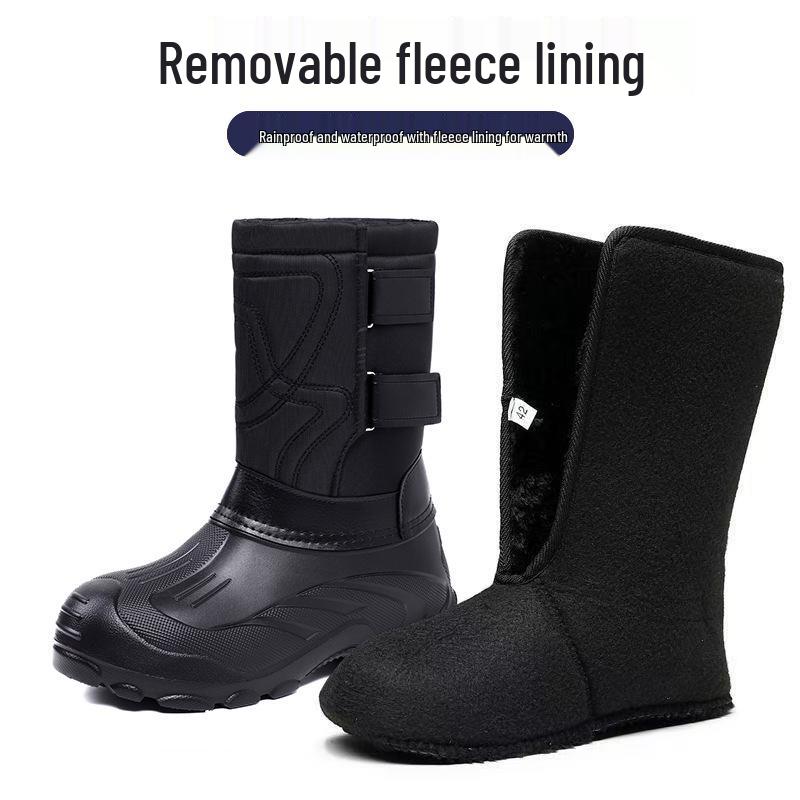 Мужские водонепроницаемые снегоступы большого размера - Теплые, удобные, морозостойкие высокие сапоги Size 45