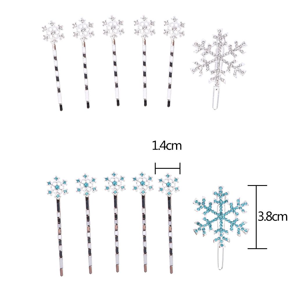 Gift Princess Barrette Comb Fashion Snowflake Hairpin Jewelry Crystal Hair Clip