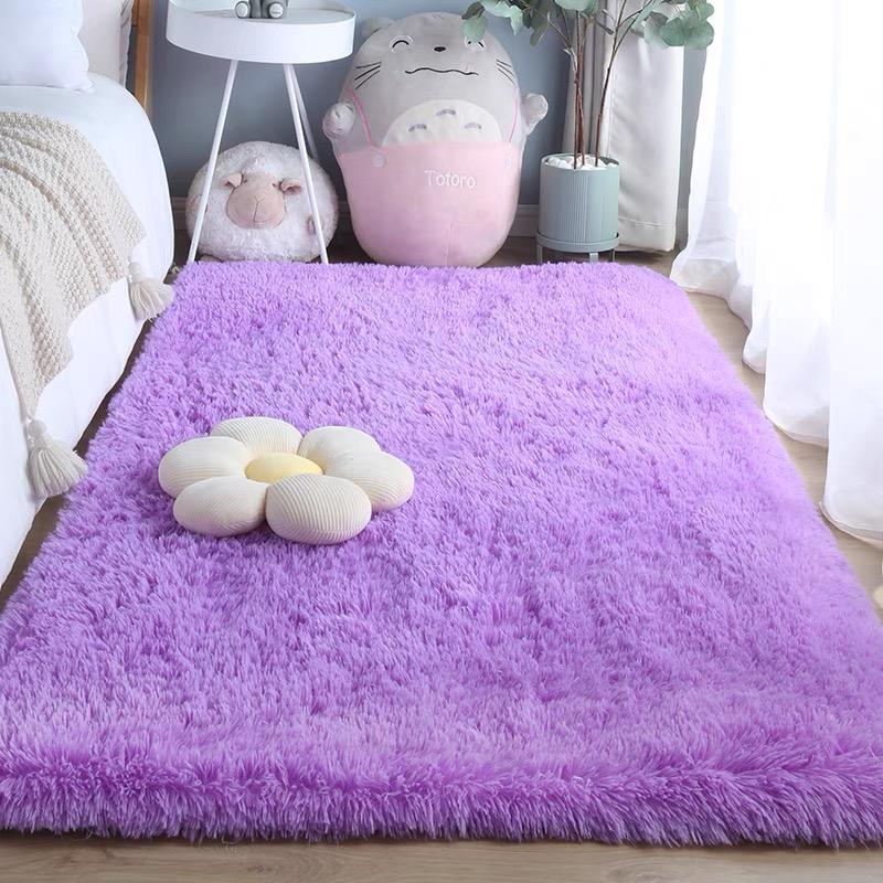 Solid Color Plush Carpet Children'S Bedroom Soft Fluffy Mat Living Room Baby Room Nursery Playroom Decorated Area Carpet