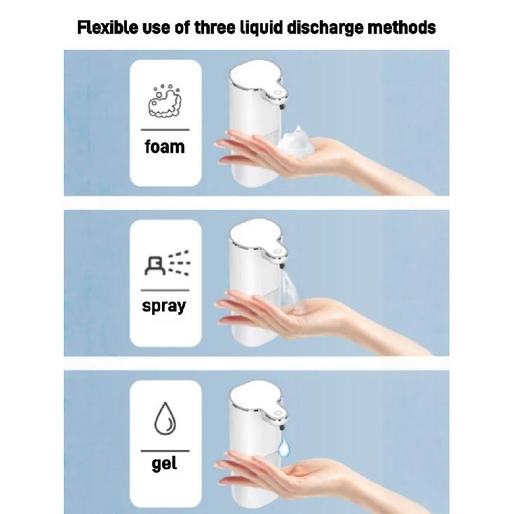 Automatic Foam Soap Dispenser Touchless USB Rechargeable Smart Infrared Sensor Wall Mount Countertop For Bathroom Kitchen Home