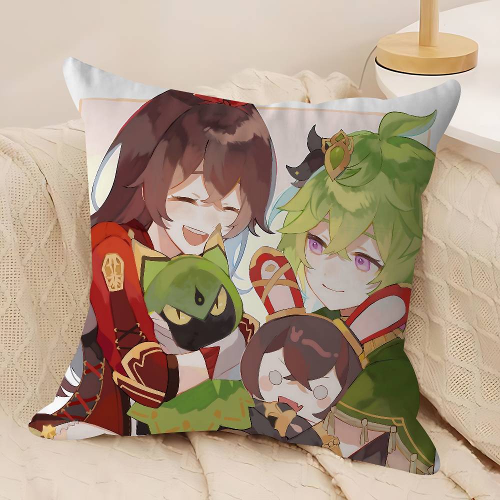 Collei Genshin Impact Kuddfodral Kuddöverdrag Vardagsrum Soffa Heminredning Anpassad