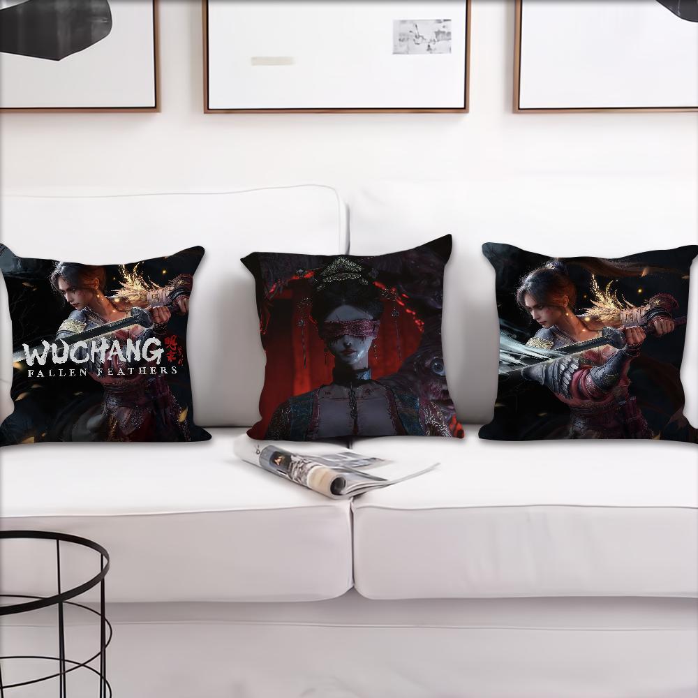 W-WUCHANG Fallen Feathers Cushion Cover For Pillow Sofa Printing Decoration Room Home Office Coffee Shop Car Nordic Simplicity