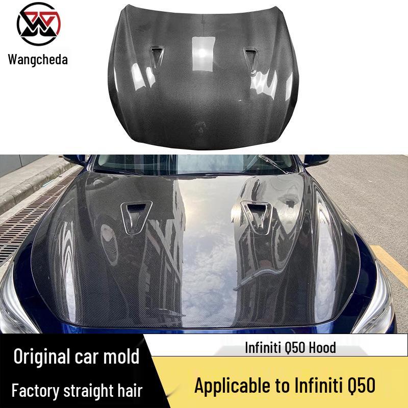 Infiniti Q50 GTR Style Carbon Fiber Engine Hood Cover