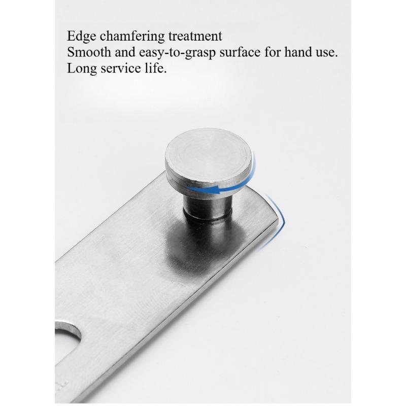 1SET Thickened stainless steel door buckle latch 90 degree sliding door lock Household pet cage door bolt Right angle lock