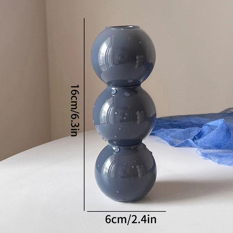 1 шт. Пузырчатая стеклянная ваза Креативная цветная Ins Хрустальный шар Бутылка Гидропоника Настольные украшения Стеклянная ваза Домашний декор