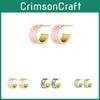 Geometric Alloy Unique Earrings With Artificial Stones Elegant Jewelry Womens