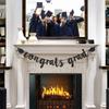 Congratulations Graduation Decorations Class of 2025, Pre-strung Black Glitter Congrats Grad Banner, Grad Party Senior College High School Classroom