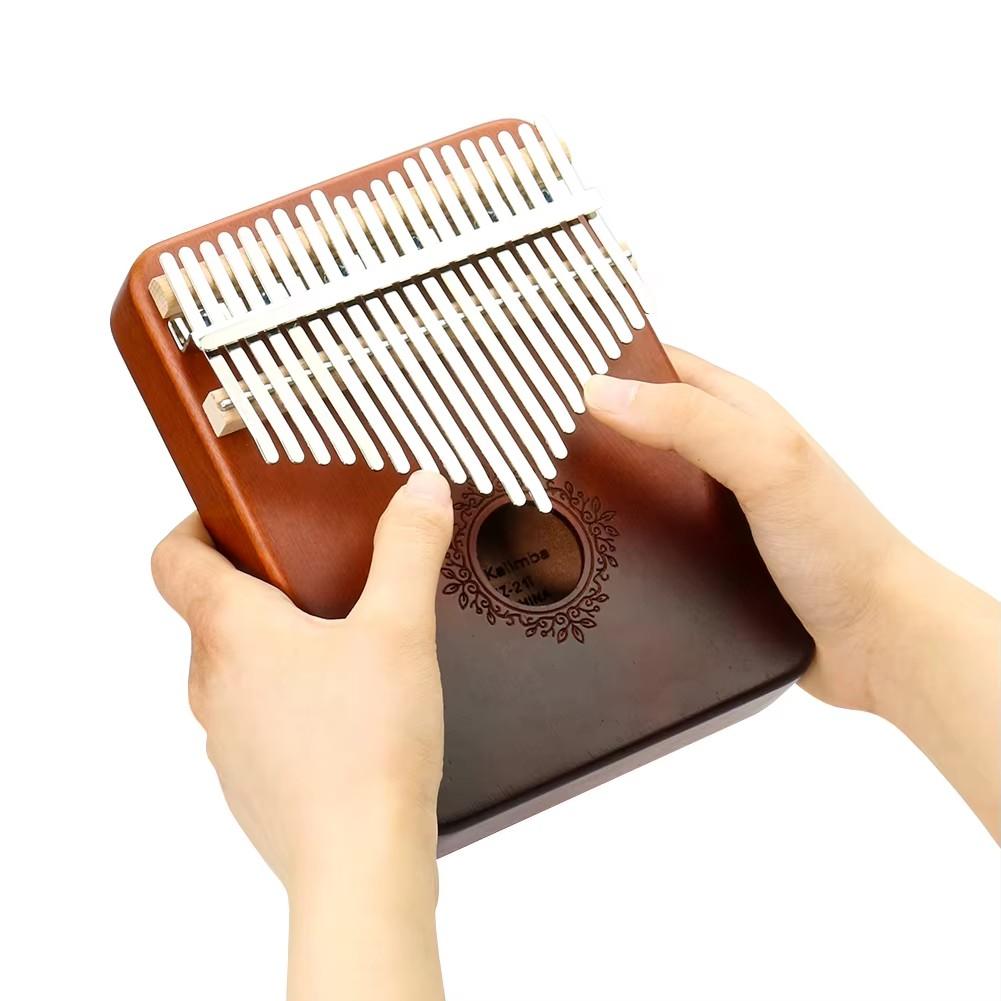 21Keys Kalimba Thumb Piano Solid Wood Veneer Keyboard Musical Instrument Kalimba Finger Piano Christmas Gift For Music Lovers