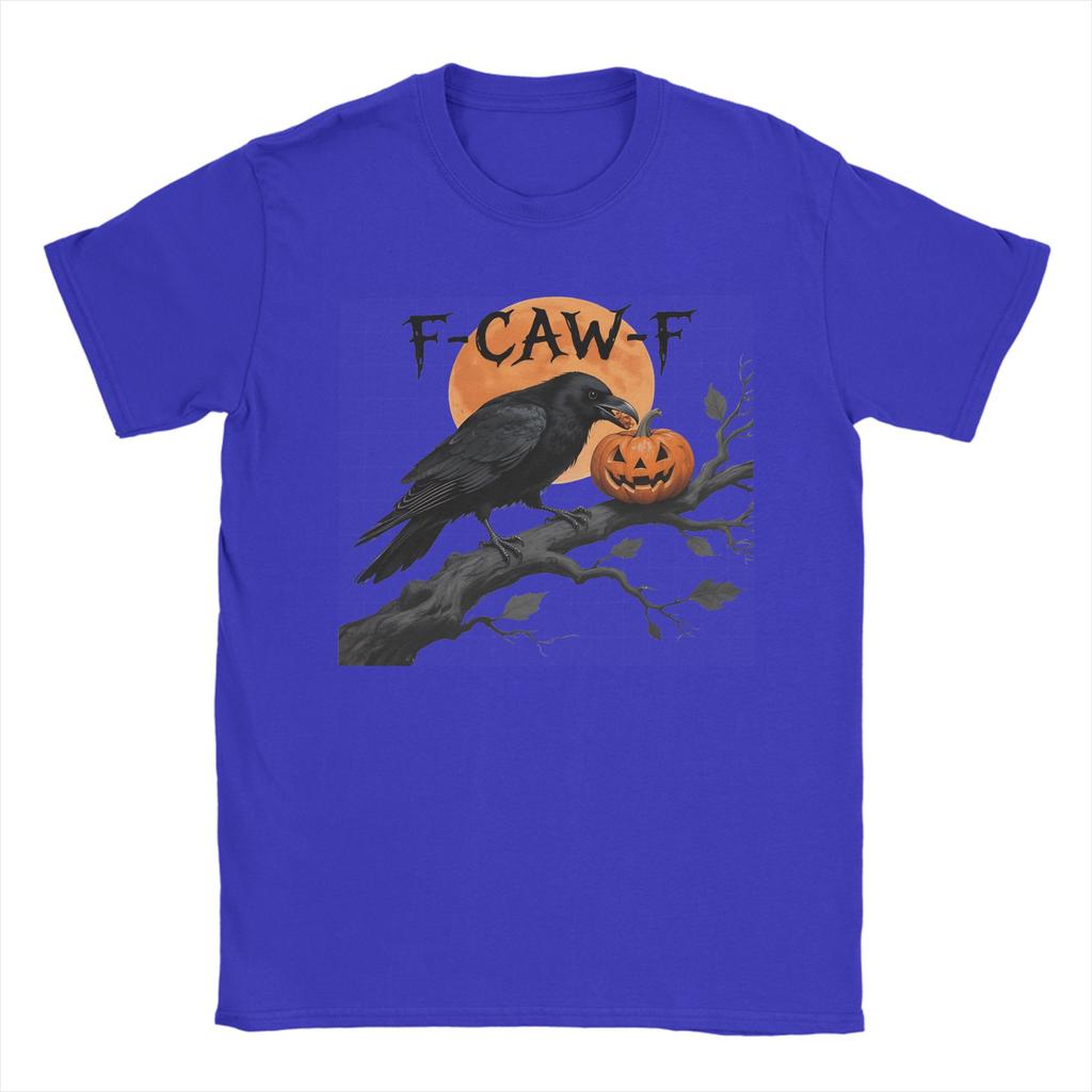 F-Caw-F Funny Crow Moon Humor T-Shirt Summer Hip Hop T-Shirts Men Cotton O Neck 5XL 6XL Top Tees Short Sleeve Streetwear Tshirt