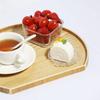 Japanese Wooden Half-Moon Bread & Sushi Tray - Simple INS Style Tea & Dinner Plate