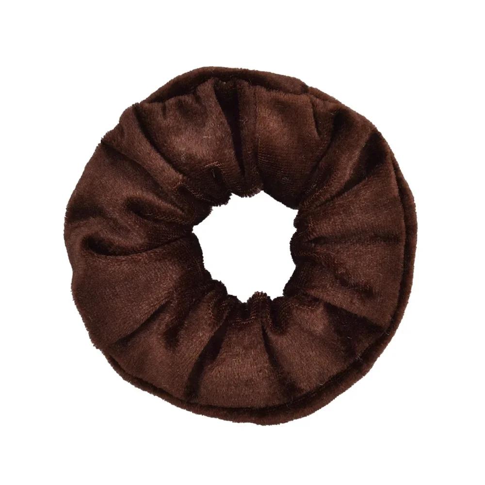 1 stuks Effen Kleuren Fluwelen Haar Scrunchies Dames Meisjes Paardenstaart Houder Hoofdband Elastische Haarbanden Haaraccessoires