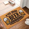 VIKAMA Beer Lover Welcome Mat Machine Washable Humorous Beer Mug Design Doormat Rug For Bedroom Carpet For Live Room Home Decor