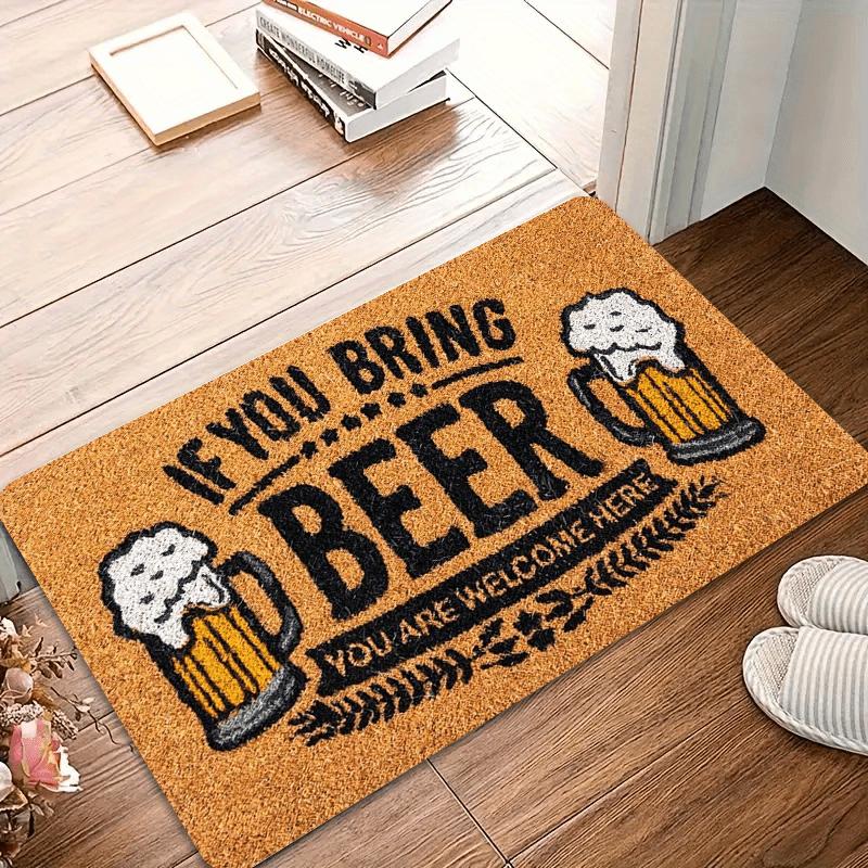 

VIKAMA Beer Lover Welcome Mat Machine Washable Humorous Beer Mug Design Doormat Rug For Bedroom Carpet For Live Room Home Decor 40X60CM (1.3X2FT