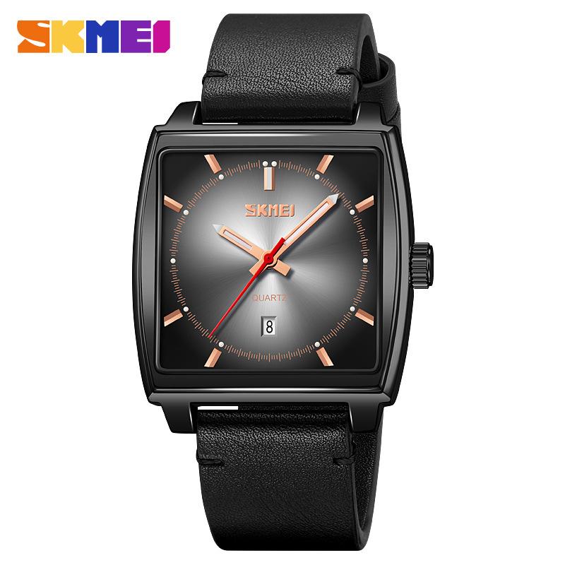 Men's watch barrel type large dial quartz watch waterproof belt business casual retro men's watch