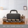 Coarse pottery Kuaike travel tea set, household kung fu tea set, outdoor business trip tea gift, a complete set of souvenirs