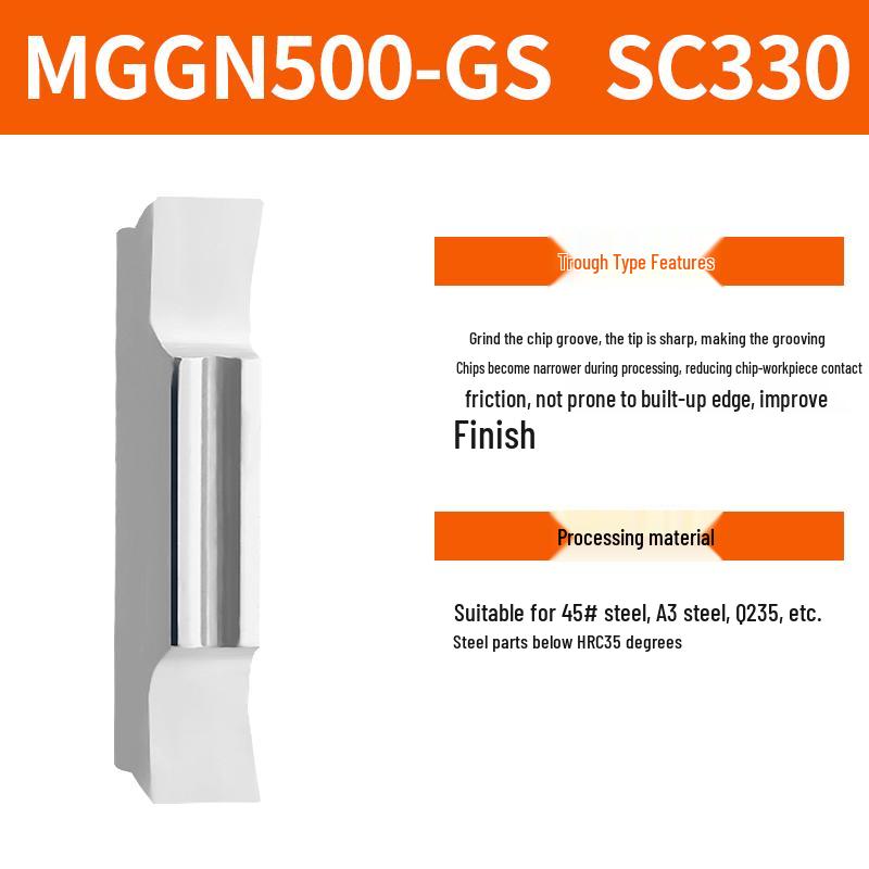 CNC Grooving Blade MGMN300/400-M for Stainless Steel, Ceramic, Aluminum Lathe Parting Tool Inserts