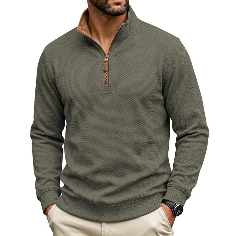 Men S Winter Outdoor Loose Fleece Lined Stand Collar Zip Up Sweatshirt