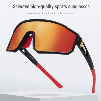 Occhiali da Ciclismo e Sci Unisex con Montatura Larga - Occhiali da Sole Sportivi da Esterno Antivento
