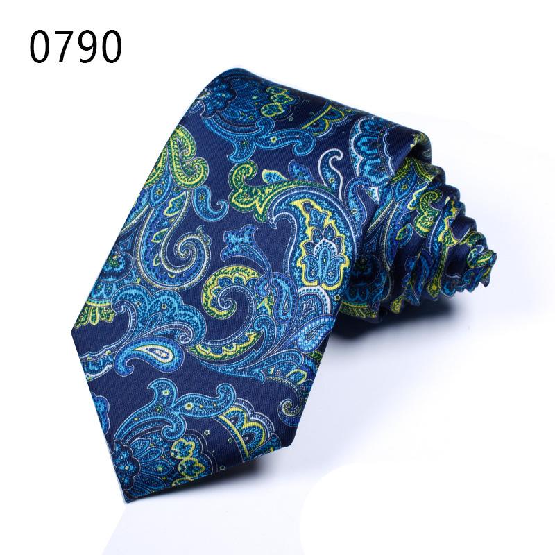 Cravată cu flori de caju Mătase imitație Cravată pentru bărbați Mătase poliester Cravată imprimată