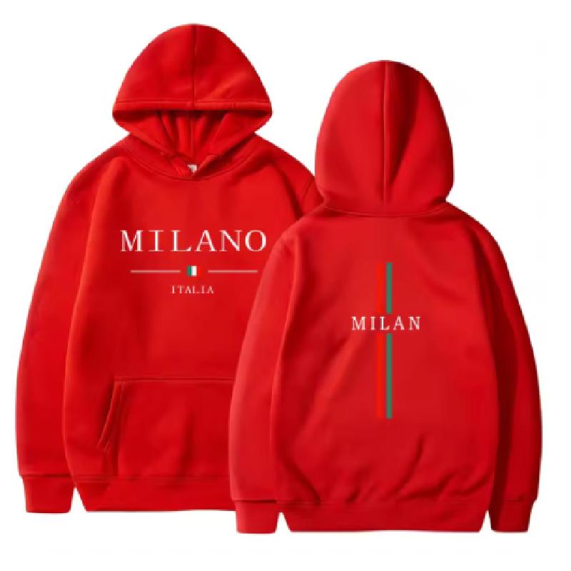 Mens Womens Hoodies Sweatshirt Milan Printing Pullover Casual Jogging High Quality Mens Clothing Daily Tracksuit Y2k Tops 2025