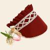 Lace Trim Bonnet Hat for Women Cosplay Event Victorian Cocktail Hat For Teens Teaparty Cocktail Dressingup Headwear