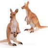 Children'S Solid Simulation Wild Animal Model Australian Female Kangaroo Model Early Education Ornament Doll Toy