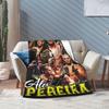 Alex Pereira Poatan Fighting Fleece Throw Fashion Blanket Combat Sport for Bed Knitted Fashion Blanket Car Super Soft Multifunction